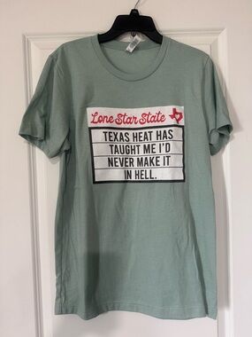 Lone Star State Texas Heat Graphic Tee - Sage Green